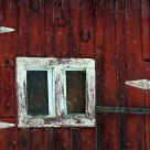 Red Barn in Snow.